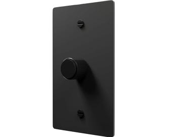 Black Dimmer light switch - 1–5 Gang, Single Pole / 3-Way, UL Listed