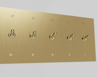 5 gang retro toggle switch plate