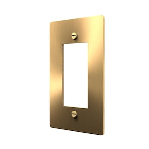 Decora Rocker GFCI Outlet Solid Brass Face Plates - Golden Brass Finish