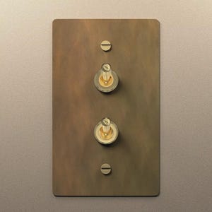 Retro toggle light switch - Vintage brass finish for home lighting