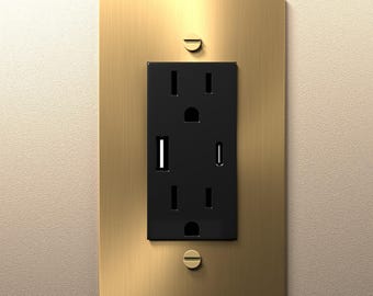 Electrical Outlet, Plug, Receptacle, Rotary Dimmer, Golden Brass Toggle Light Switch, Decorative Switch Covers