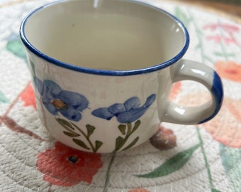 Conjunto de tazas de café//té pintadas a mano vintage hechas en China