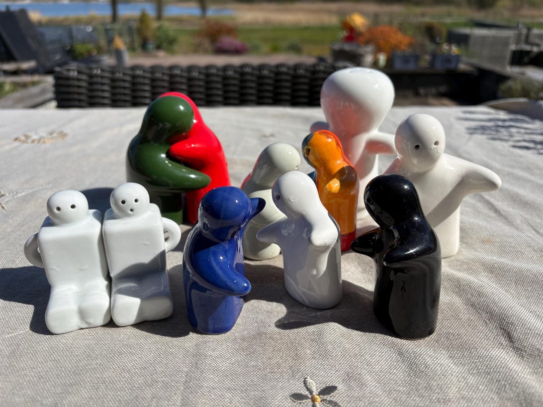 Vintage Hugging Ghost / Spooks Salt & Pepper Shakers in Different