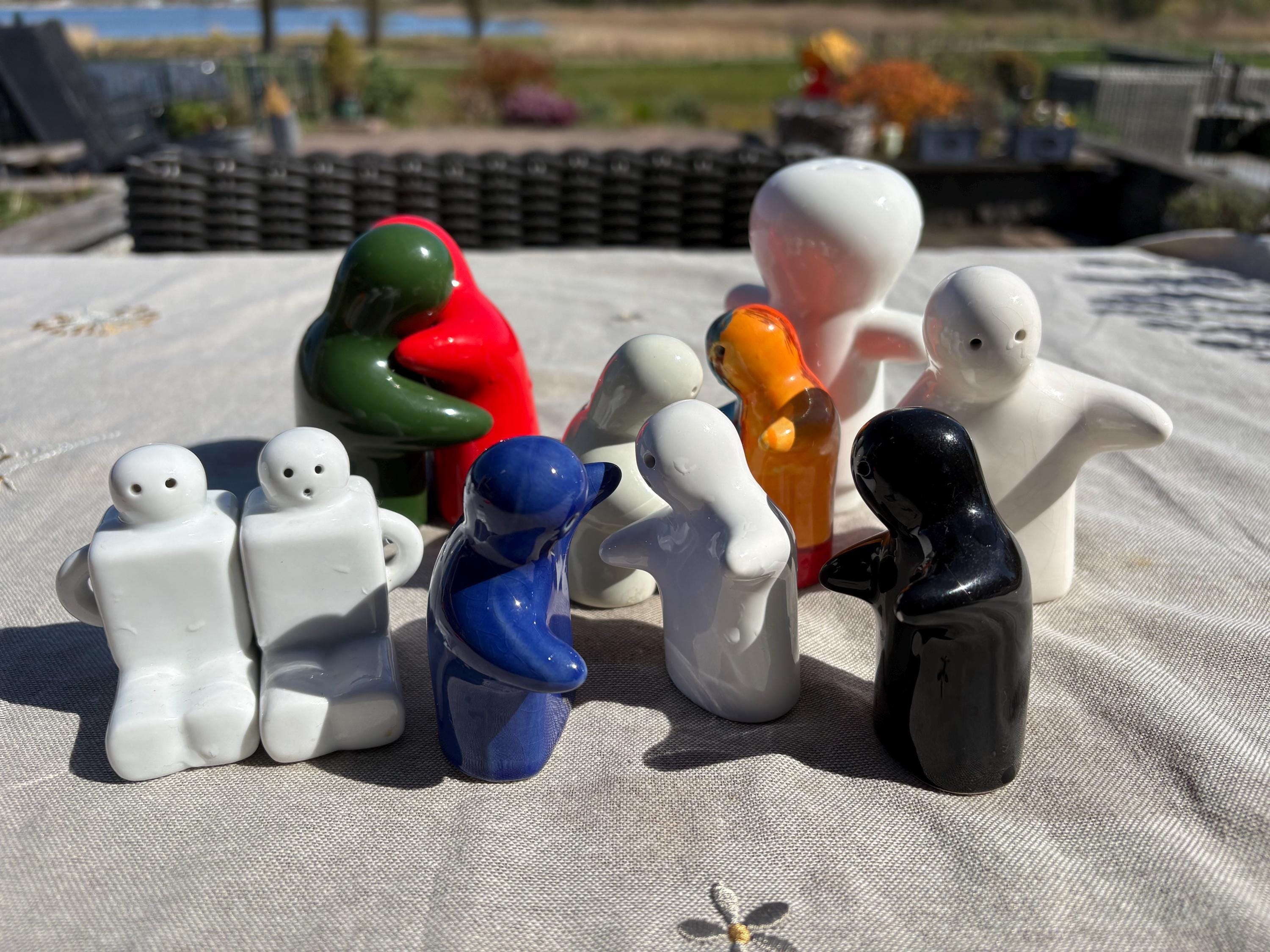 Vintage Hugging Ghost / Spooks Salt & Pepper Shakers in Different