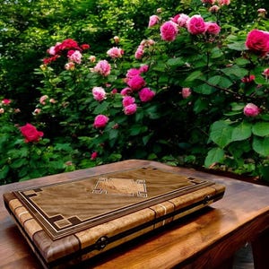 Wooden Backgammon Board, Gift for Birthday, Patterned Backgammon Set, Patterned Chess Set,Anniversary Gift