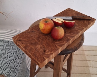End Grain Cutting Board | Premium Handmade Chopping Block | Custom Size Butcher Board Gift