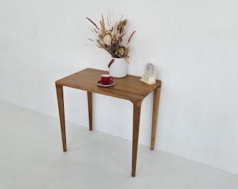 Modern Solid Wood Dining Table with Tapered Legs | Handmade Minimalist Kitchen & Dining Room Table | Mid-Century Scandinavian Design