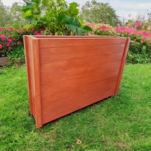 Moderner Pflanzkasten aus Holz – Handgefertigter Blumentopf für drinnen und draußen, langlebige, wetterfeste Oberfläche, stilvolle Gartendekoration