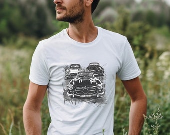 Gift classic car fan car gift for father's day vintage unisex car shirt classic car workshop t-shirt car enthusiast SL t-shirt