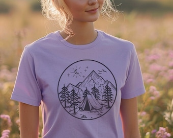 Natur T-Shirt Freizeit Shirt Abenteuer Geschenk Unisex T-Shirt für Naturliebhaber