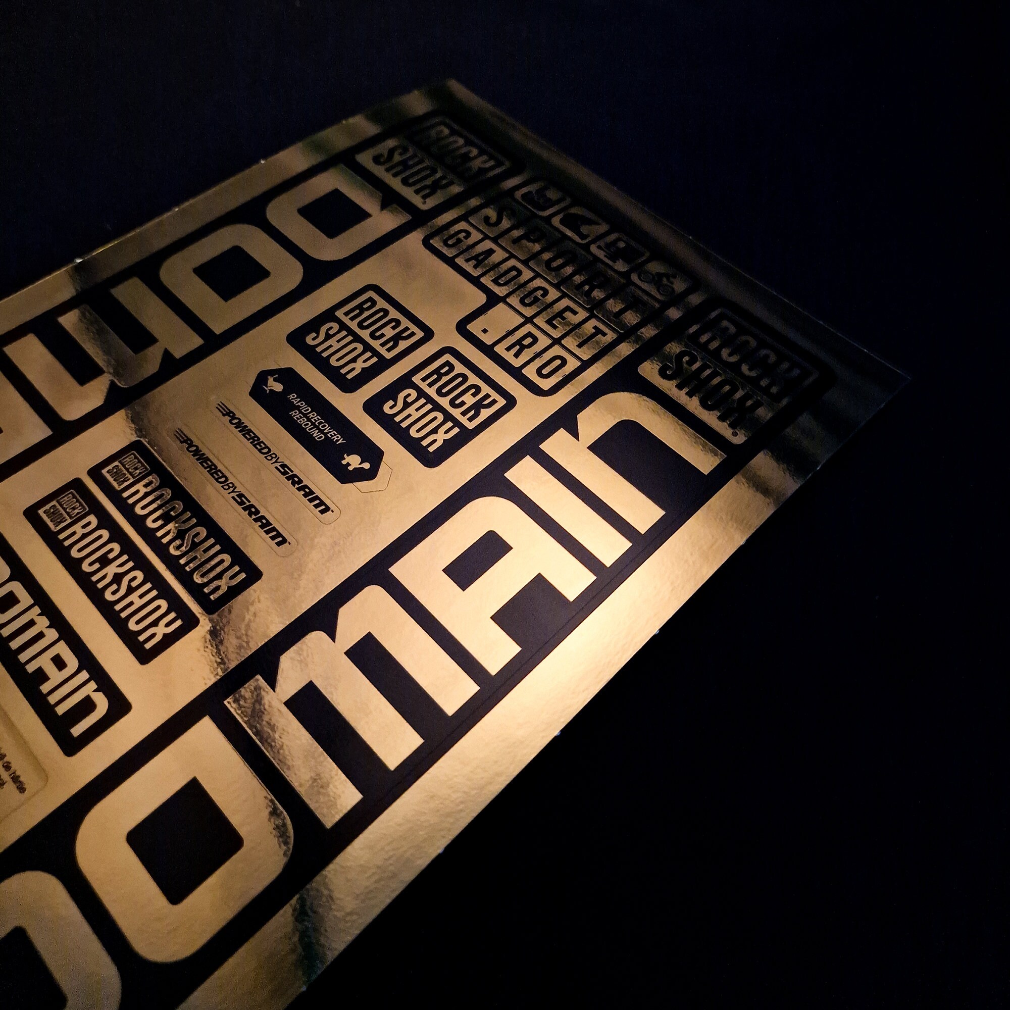 Rockshox Domain Chrome/gold Vinyl 1:1 Scale Digital Template - Buy