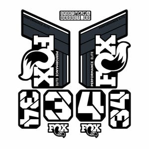 Fox 34 Elite Performance v3 CMYK Vinyl 1:1 Scale Digital Template - Buy ONCE. Print FOREVER.