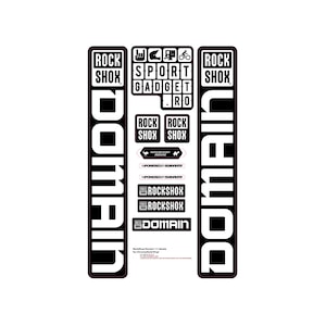 RockShox Domain Chrome/Gold Vinyl 1:1 Scale Digital Template - Buy ONCE. Print FOREVER.