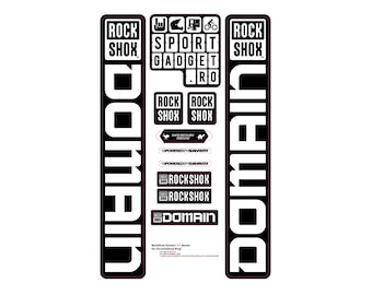 Molde digital em escala 1:1 para o RockShox Domain em vinil cromado/dourado - Compre uma vez. Imprima para sempre.