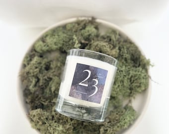 No. 23 Luxury Scented Coconut Wax Candle | Hand-Poured Vegan Candle | Clean-Burning Oud & Lavender Scent