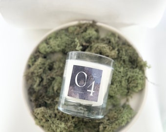 No. 04 Luxury Scented Candle | Hand-Poured Coconut Wax | Oud, Rose & Patchouli |  Hand-Poured Vegan Candle | Clean burn