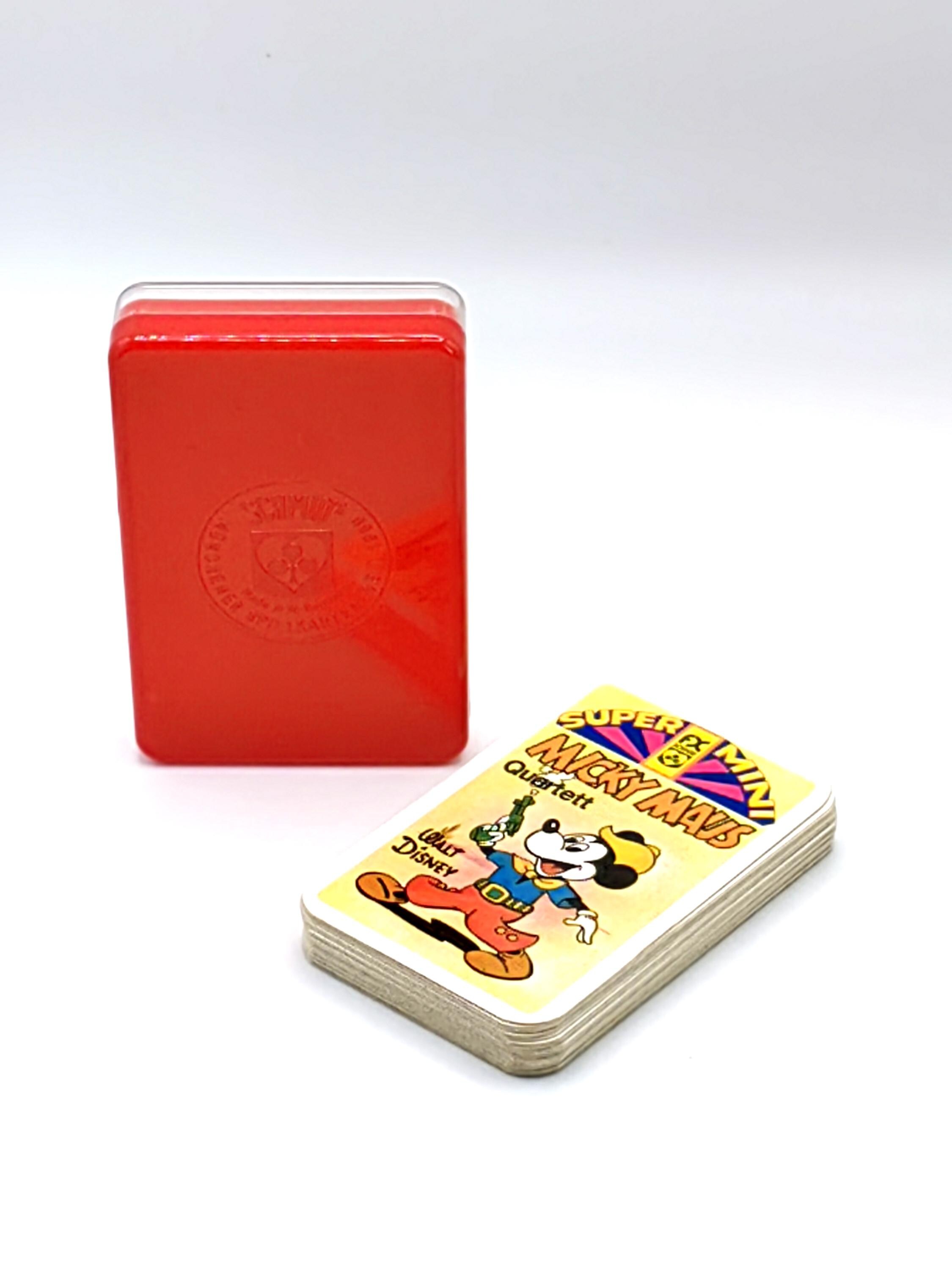 Vintage 1970s FX Schmid Disney Micky Maus Super Mini Quartett Card