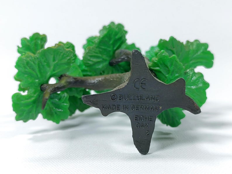 Vintage Bullyland Miniature Tree Set of 2 Handpainted Oak - Maple Scenery Models Made in Germany Eiche & Ahorn image 2