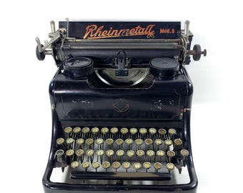 古いタイプライター レトロな魅力：希少なラインメタル9型タイプライター - 1920年代の