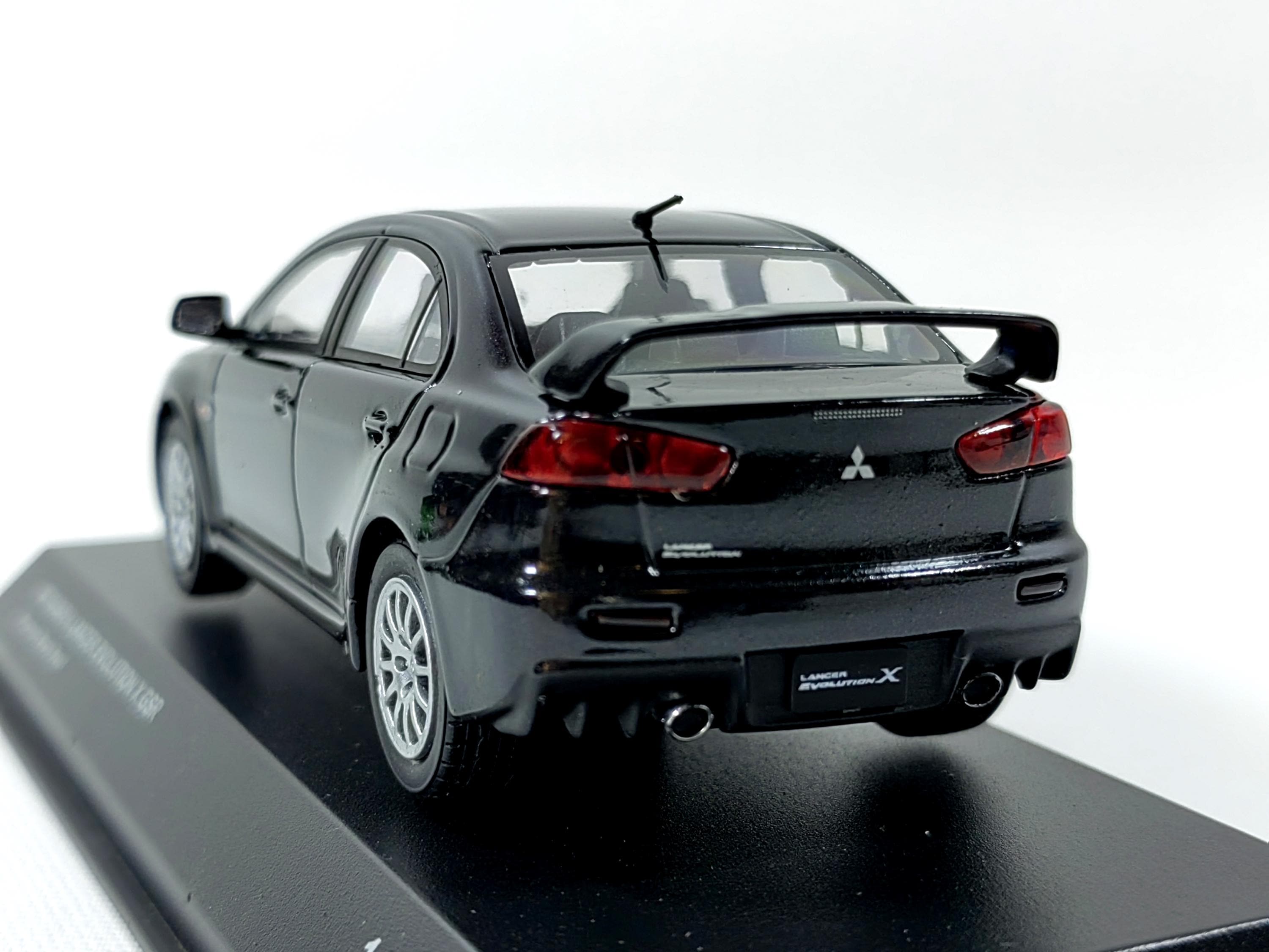 Rare 1:43 Mitsubishi Lancer Evolution X GSR Phantom Black Diecast