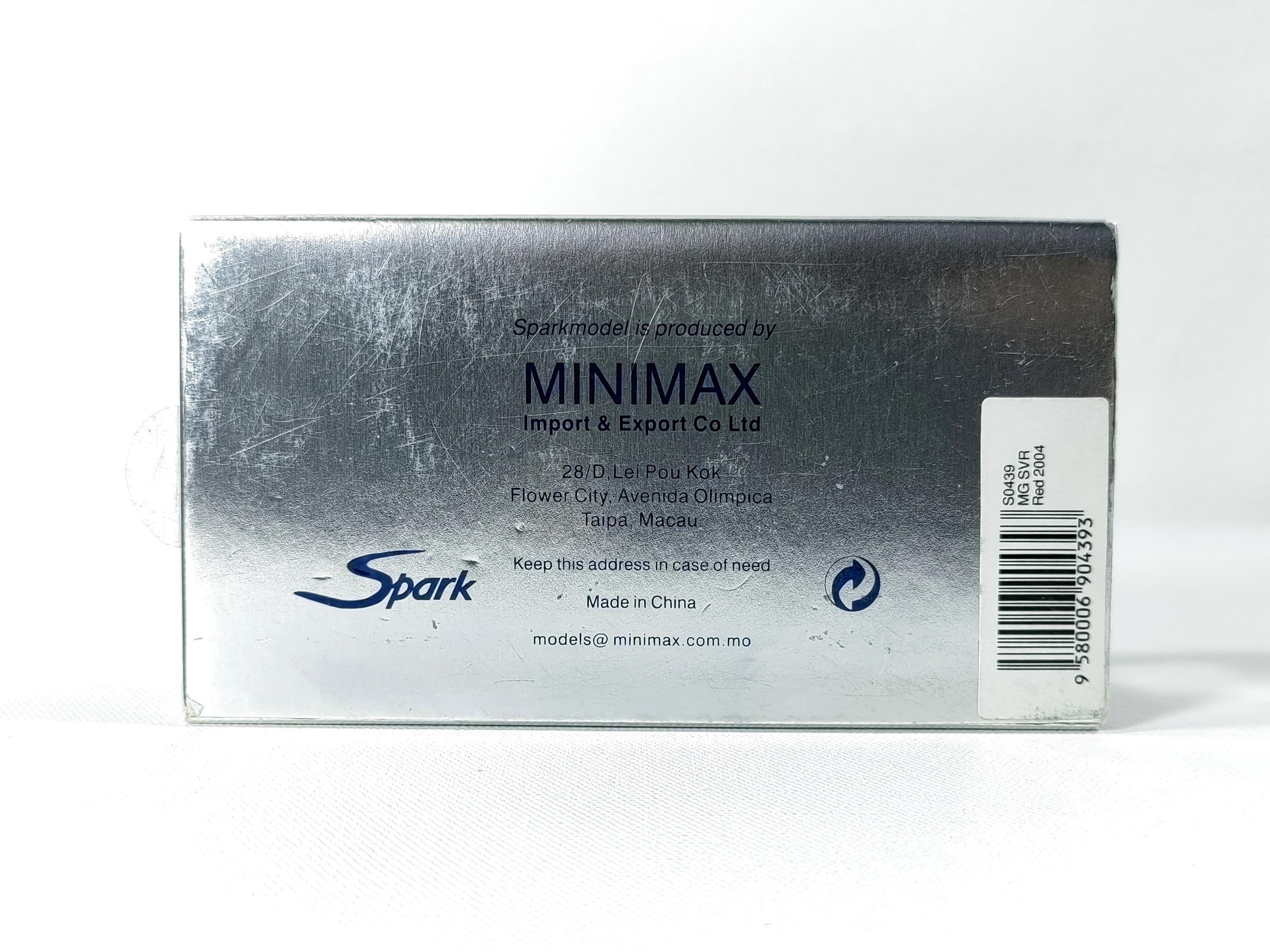 MG SVR 2004 – Miniature Spark 1/43 Sur Socle – Résine – Occasion