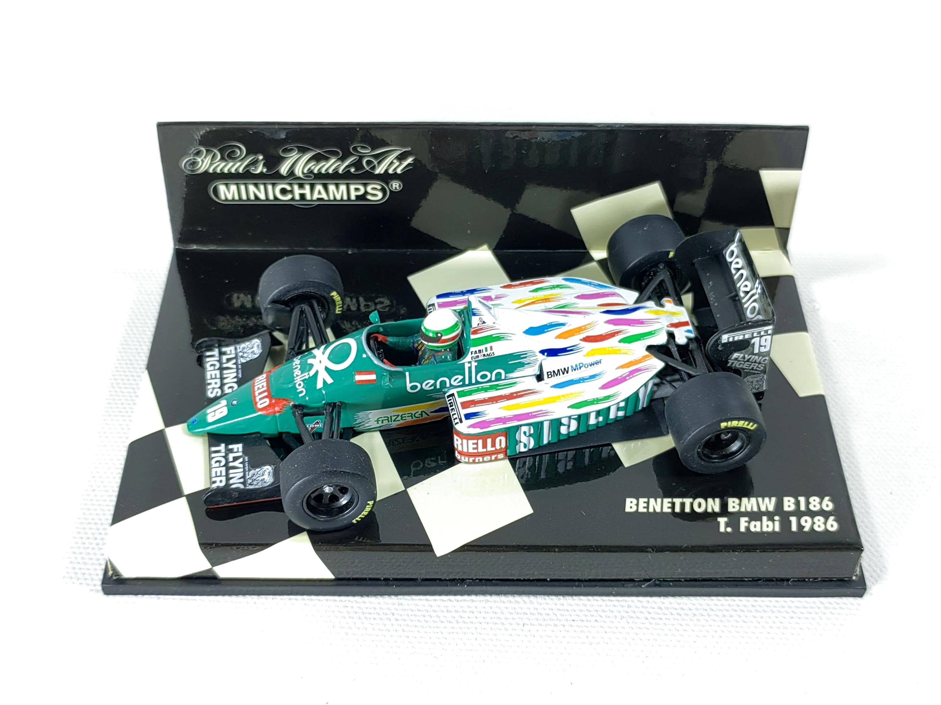 1/18 ミニチャンプス ベネトン B186 1986 T.ファビ #19｜1/18 F1 PMA