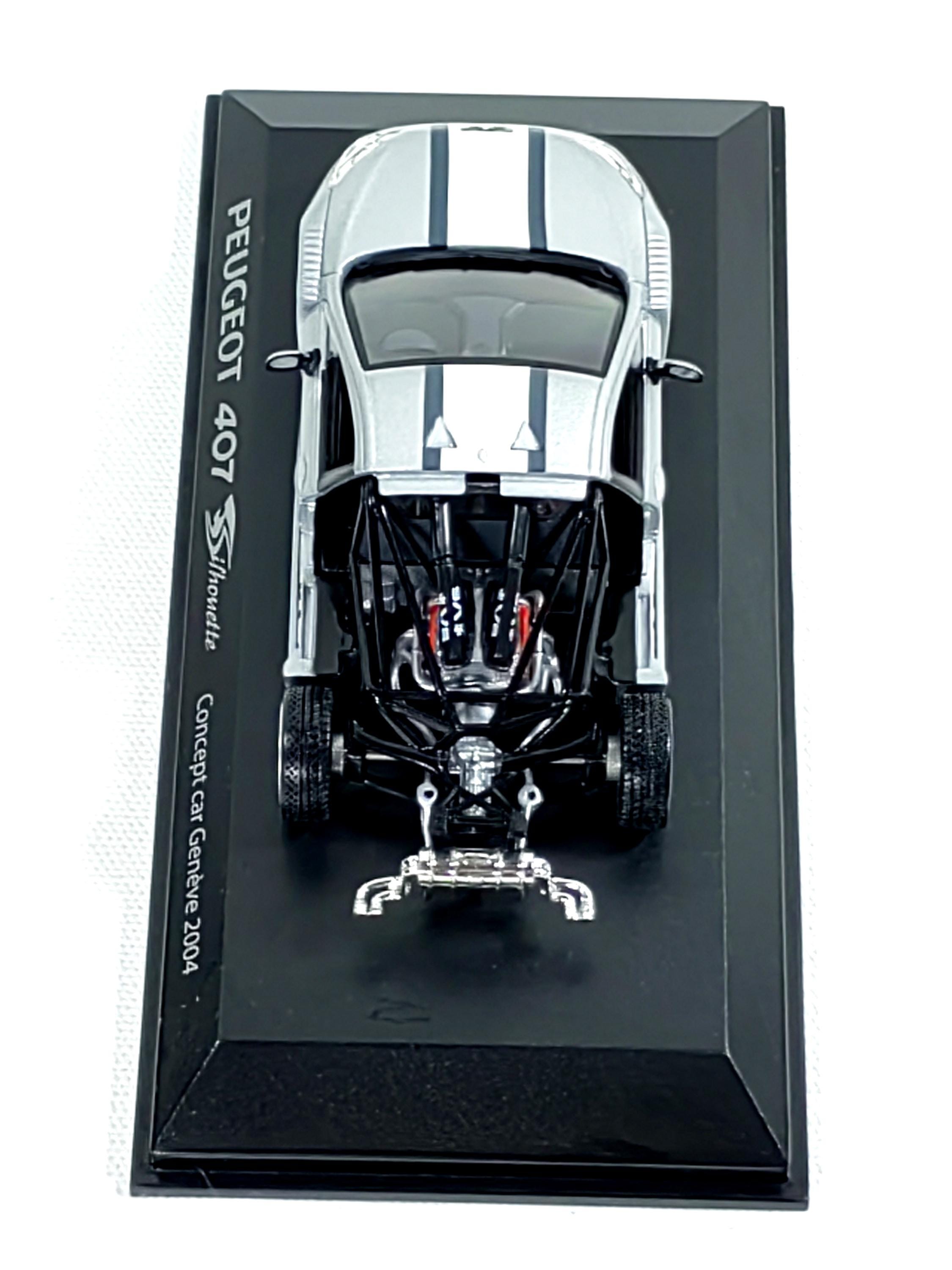 1:43 Peugeot 407 Silhouette Concept Geneva 2004 Silver Diecast