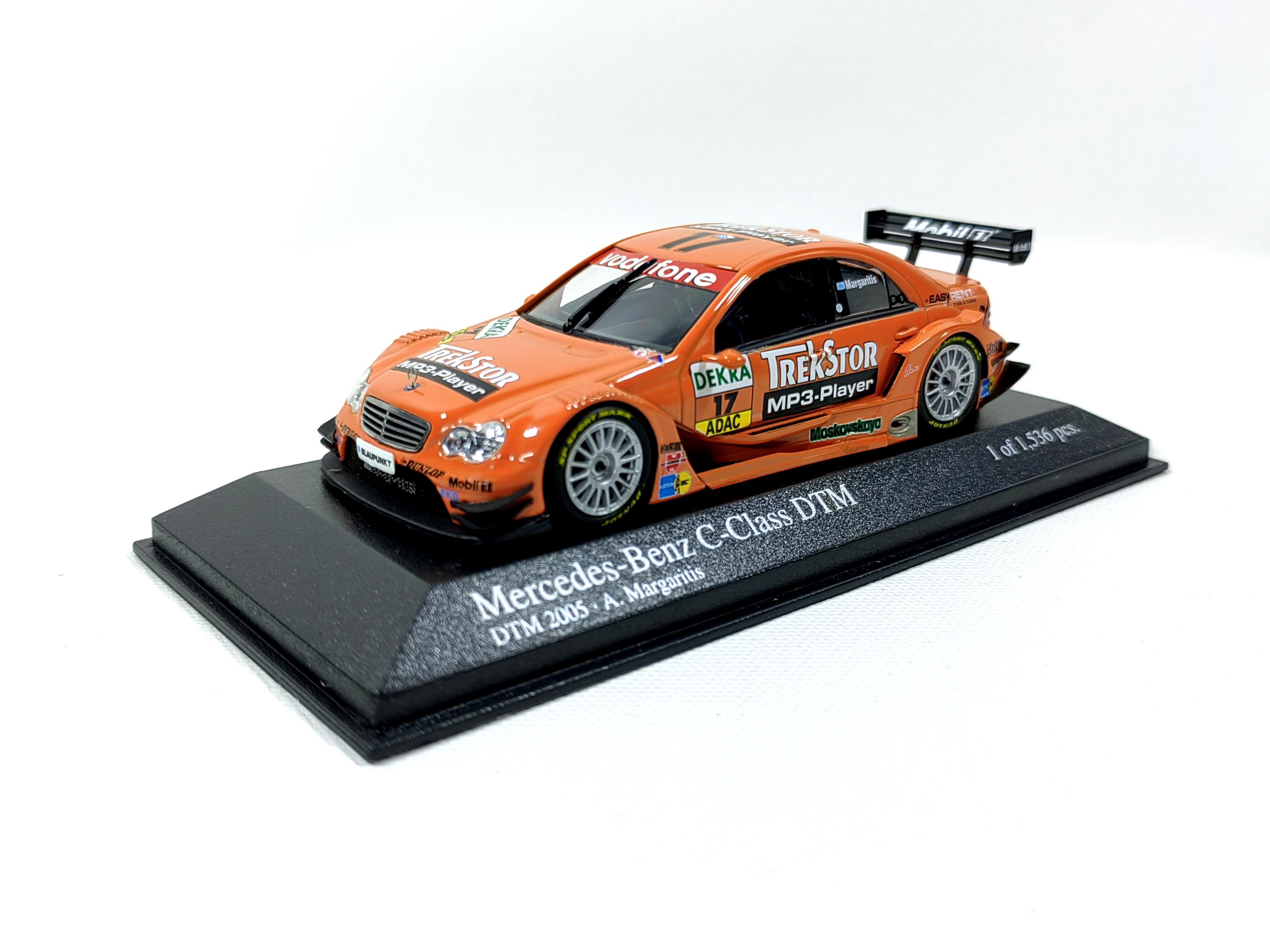【MINICHAMPS】Mercedes C-ClassDTM2010#M37 1:43 Mercedes C Class DTM 2005 No17 A Margaritis Orange Diecast