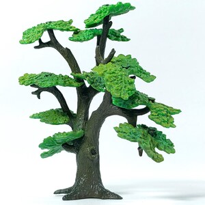Vintage Bullyland Miniature Tree Set of 2 Handpainted Oak - Maple Scenery Models Made in Germany Eiche & Ahorn image 8