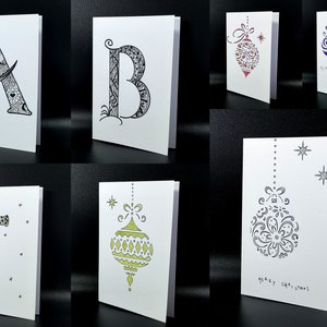 Cartões de felicitações artesanais - Cartões de Natal com envelope