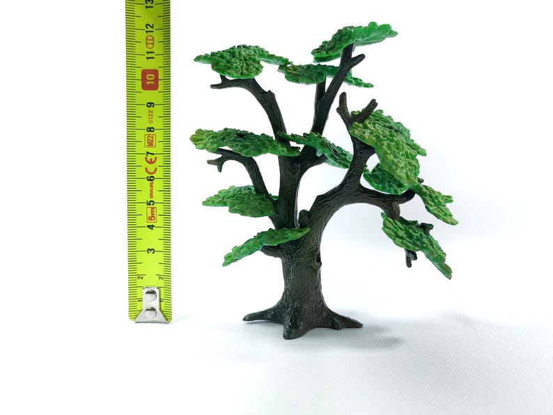 Vintage Bullyland Miniature Tree Set of 2 Handpainted Oak - Maple Scenery Models Made in Germany Eiche & Ahorn image 10