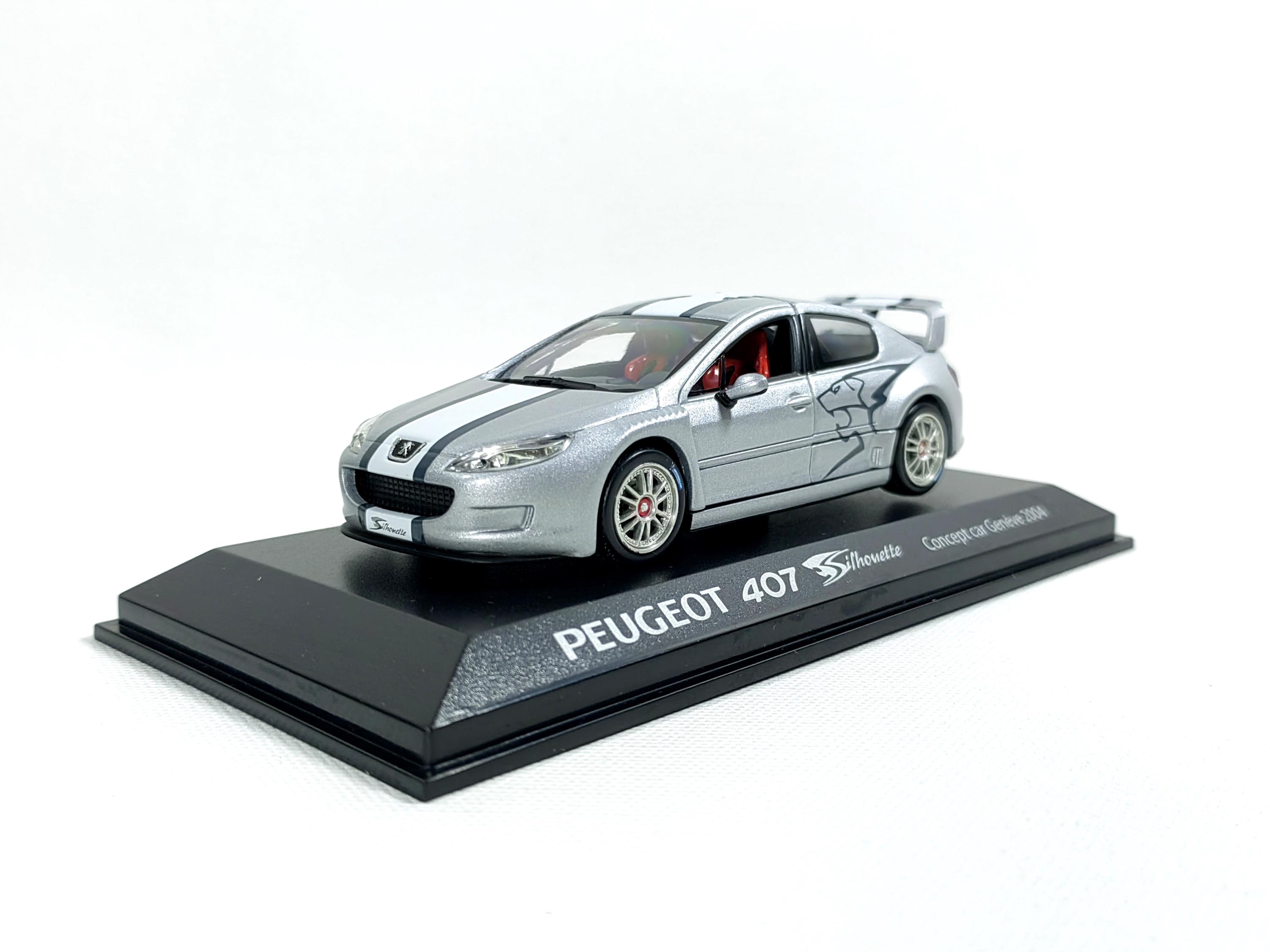 1:43 Peugeot 407 Silhouette Concept Geneva 2004 Silver Diecast