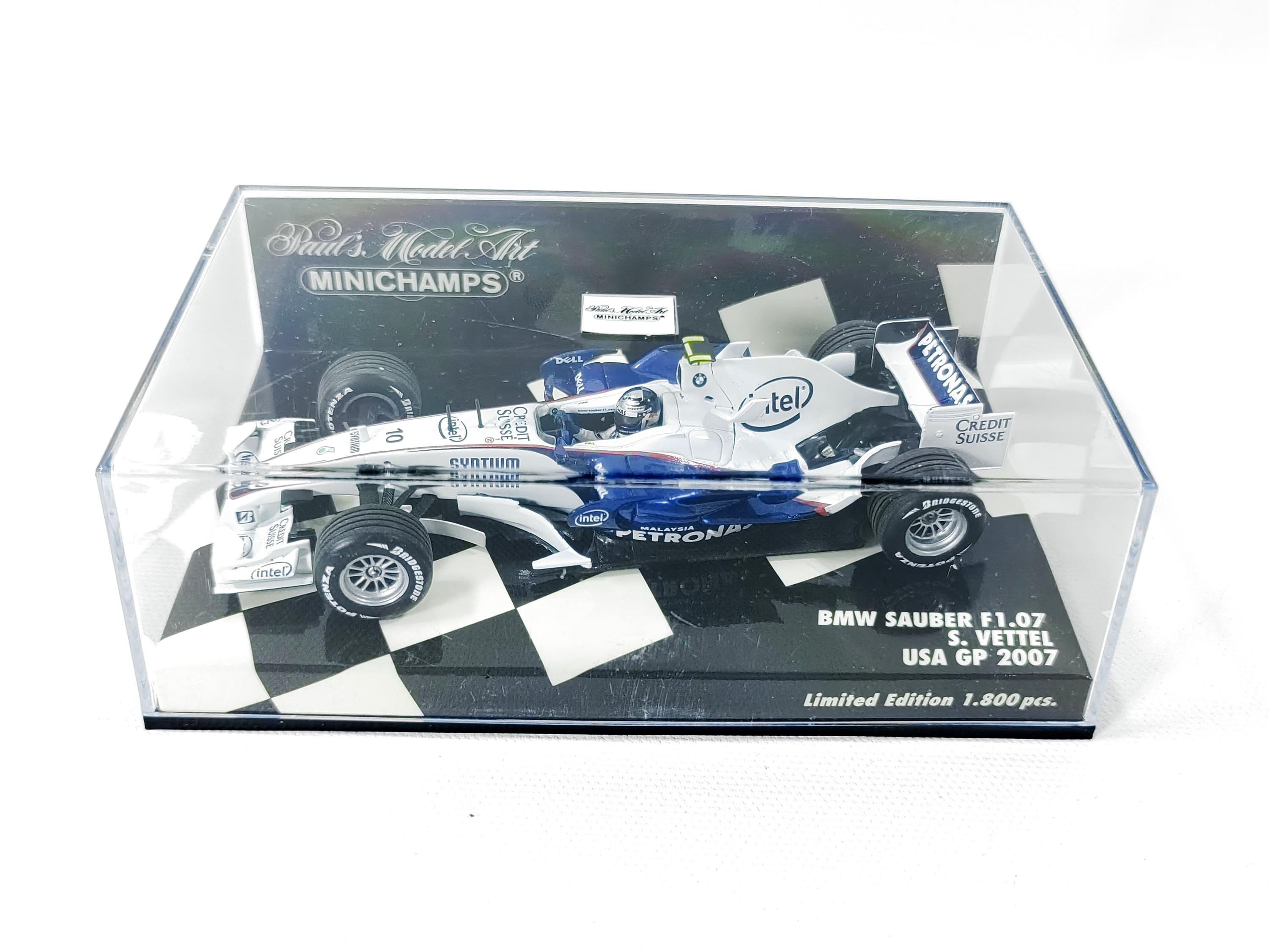Vettel BMW Sauber F1.07 - 2007 USA GP Minichamps 1:43 Diecast
