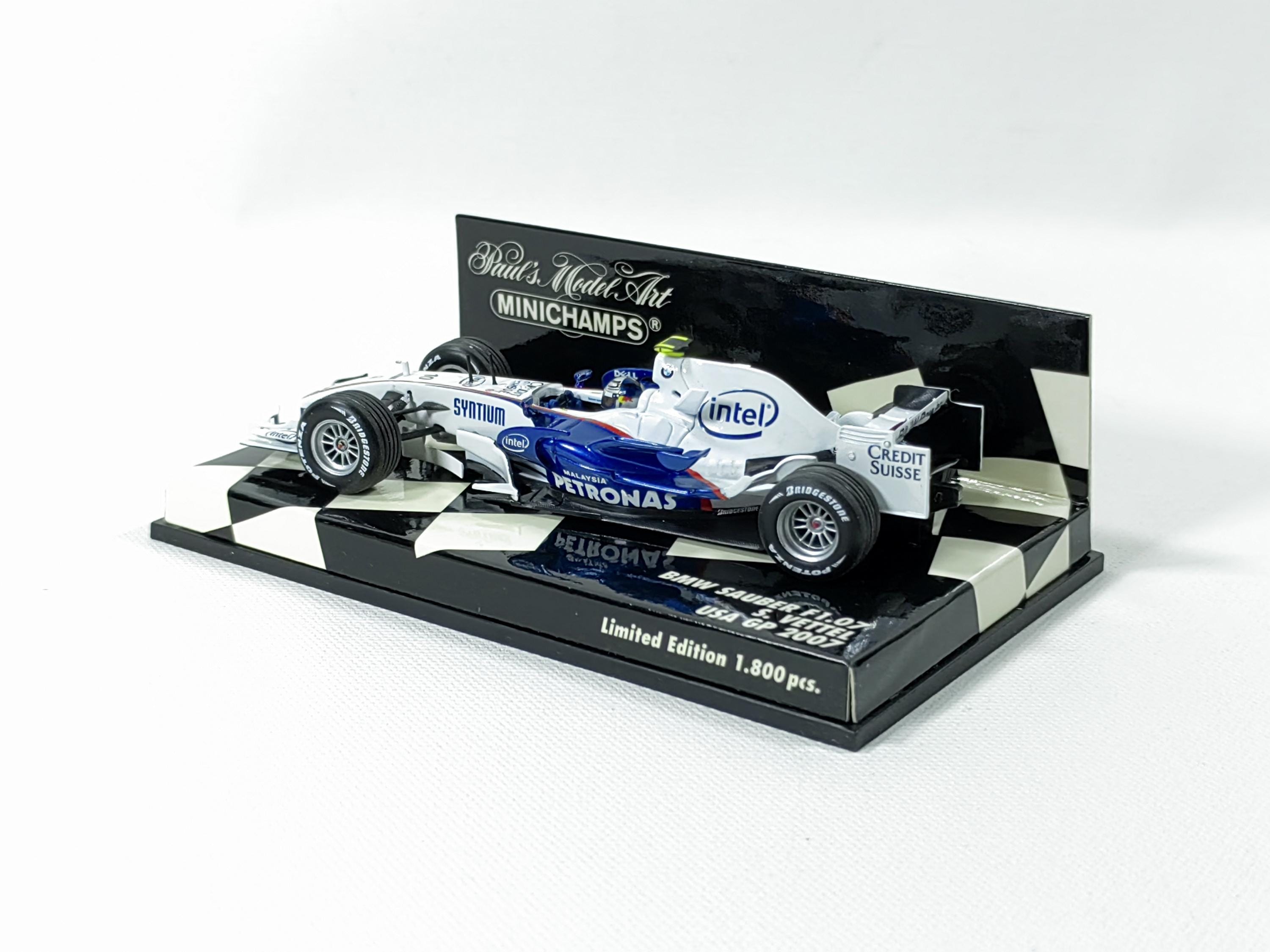MINICHAMPS BMW SAUBER F1.07 S.VETTEL USA GP 2007 ミニチャンプス