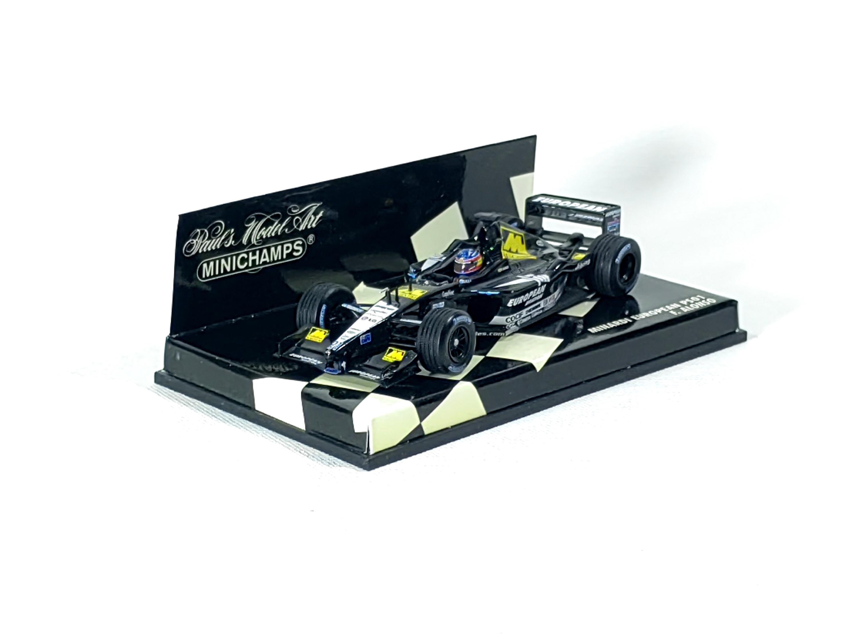 Miniature F1 Minardi PS01 #21 Alonso - GP USA 2001 - 1/43 Minichamps - NEUVE