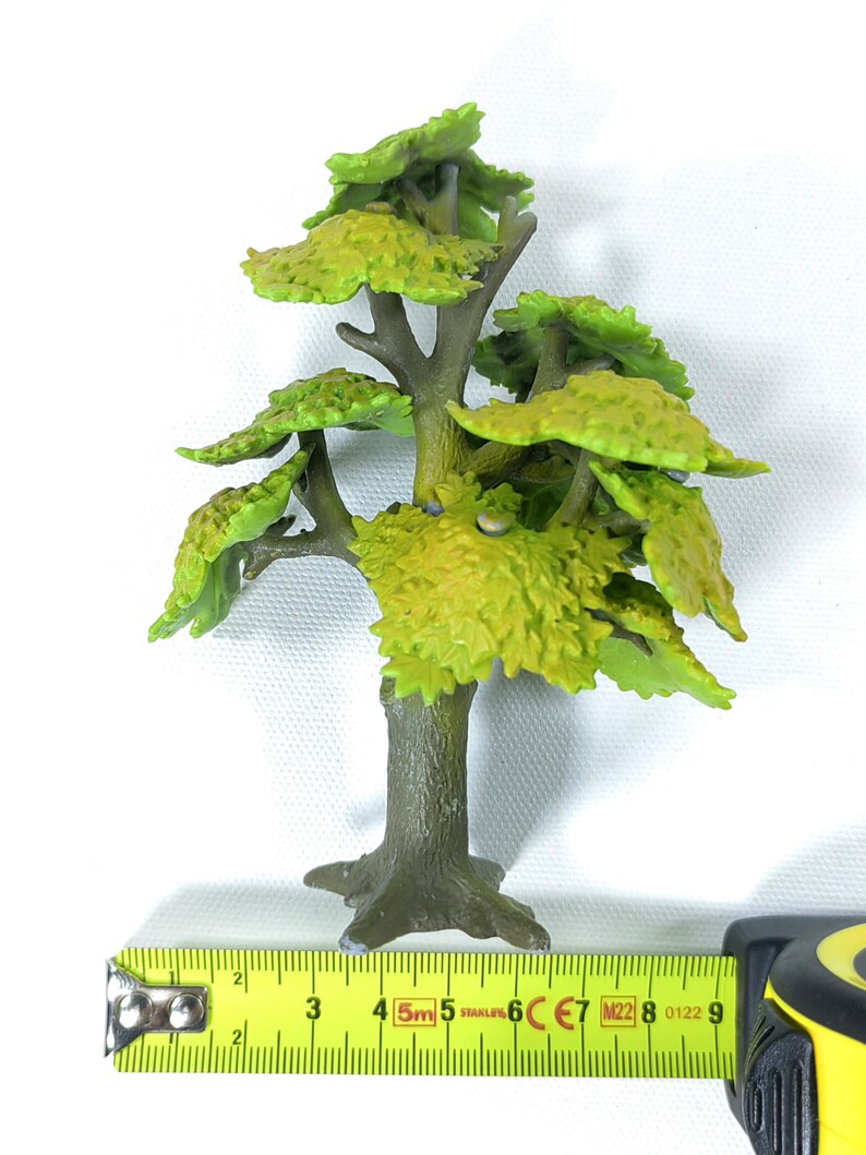 Vintage Bullyland Miniature Tree Set of 2 Handpainted Oak - Maple Scenery Models Made in Germany Eiche & Ahorn image 13