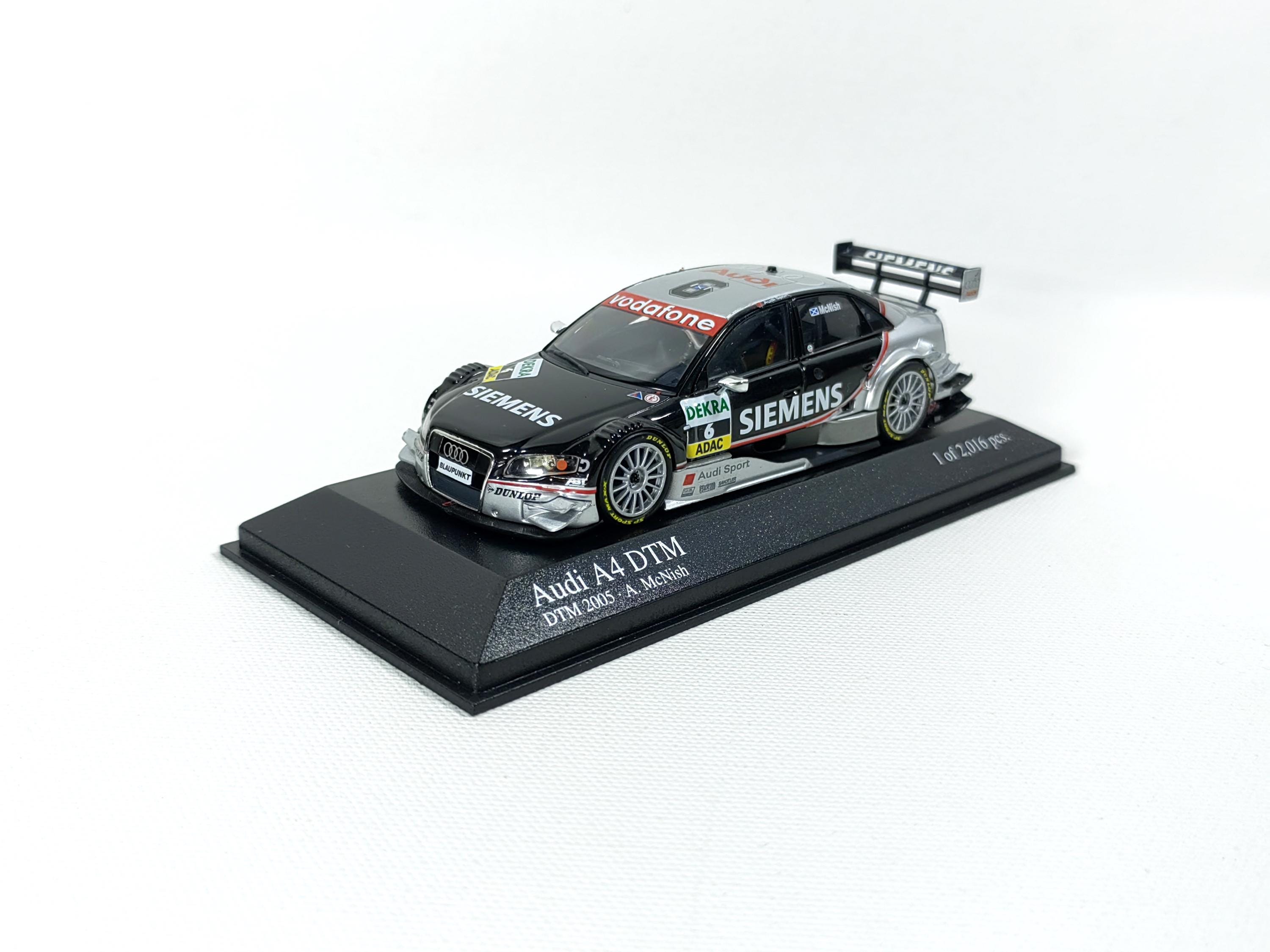 1:43 Audi A4 DTM 2005 No6 A Mcnish Siemens Diecast, Minichamps