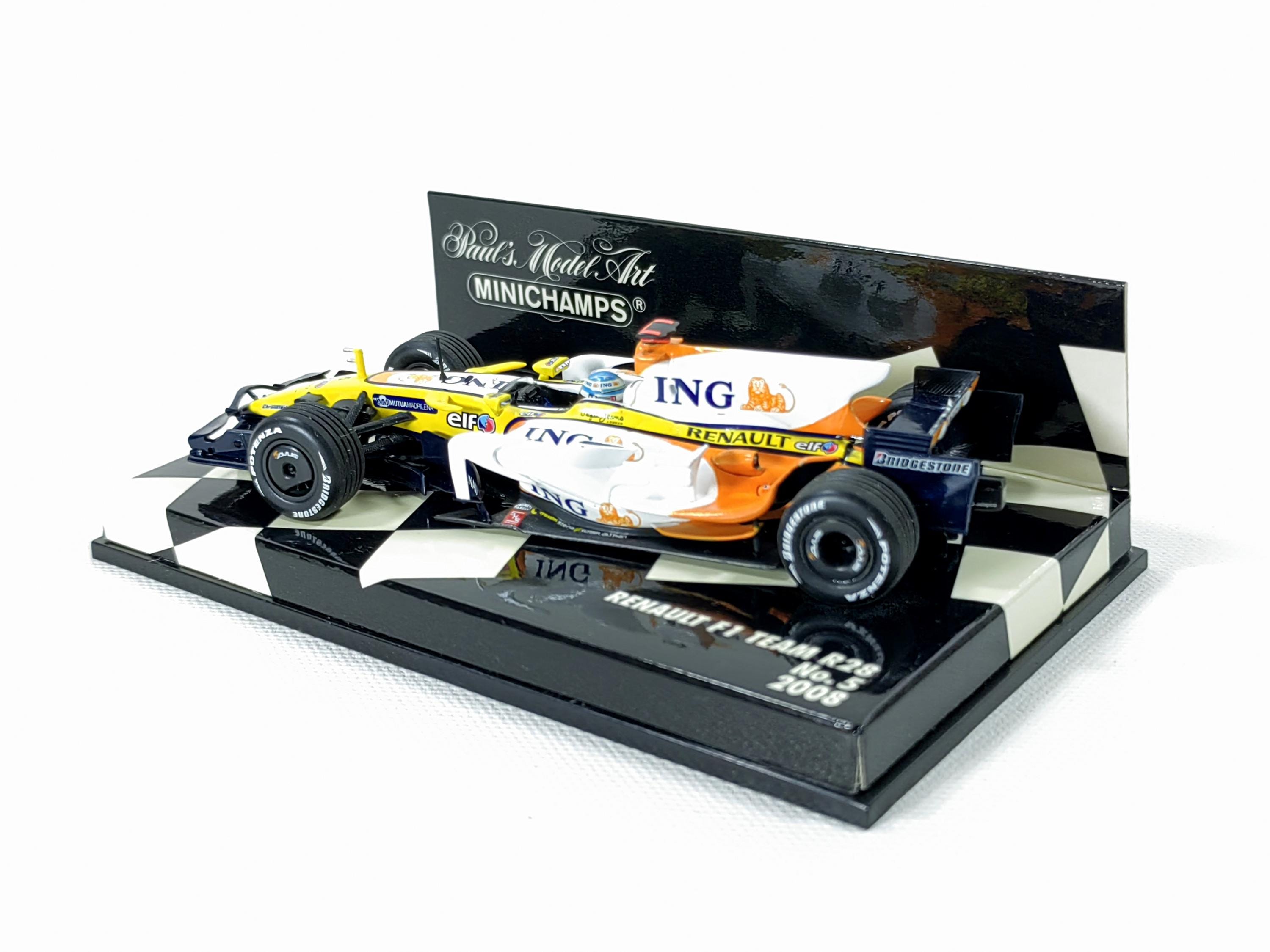 Rare Renault F1 R28 #5 F.alonso 2008 1:43 Minichamps #400 080005