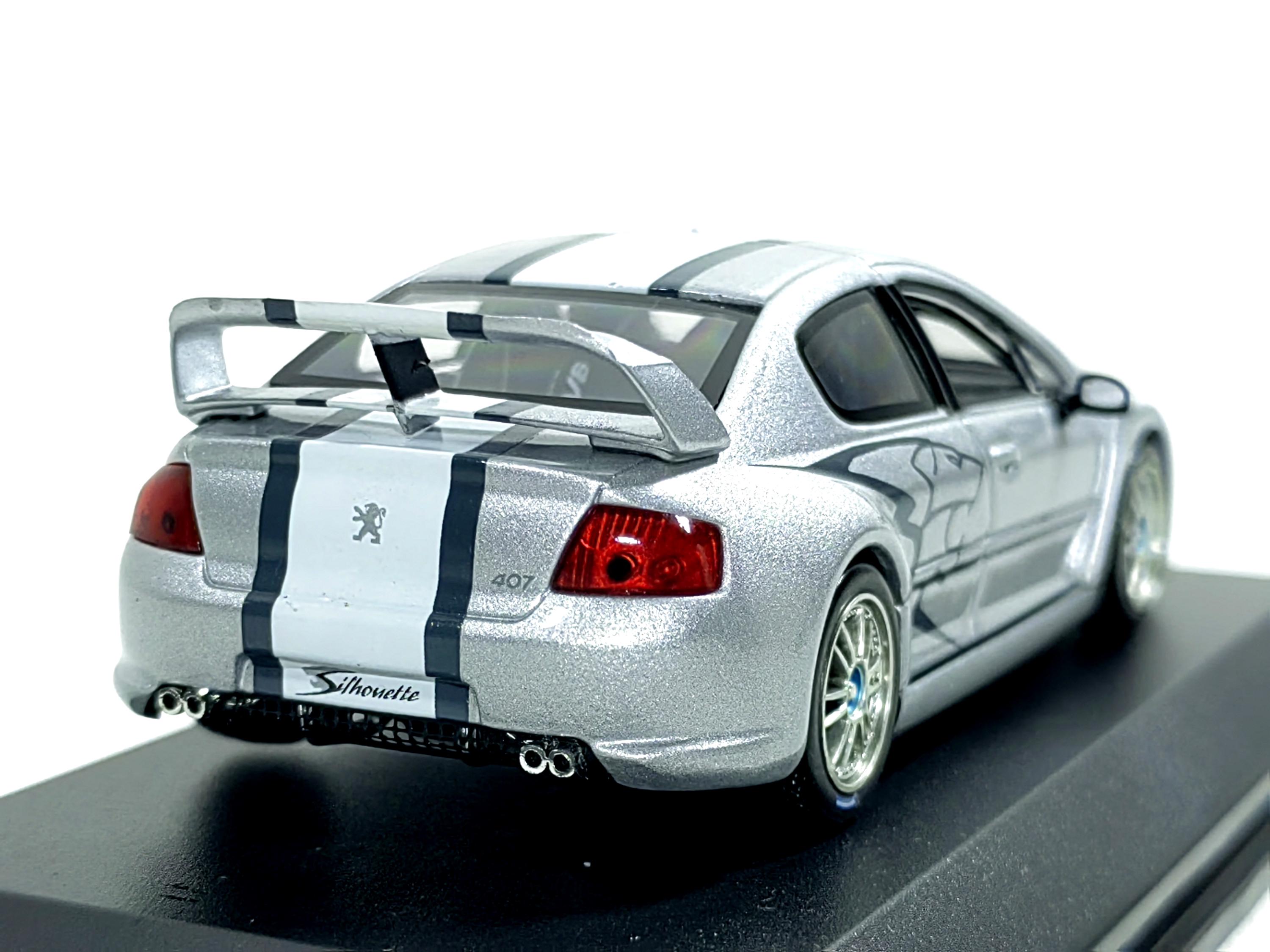 1:43 Peugeot 407 Silhouette Concept Geneva 2004 Silver Diecast