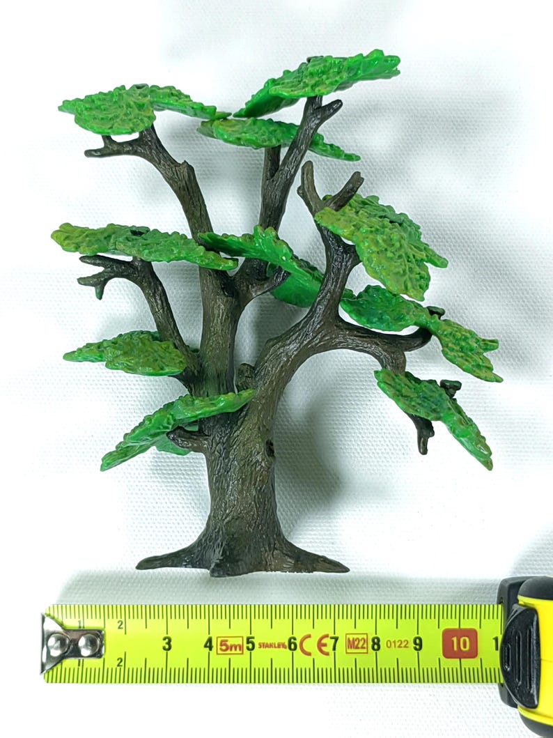Vintage Bullyland Miniature Tree Set of 2 Handpainted Oak - Maple Scenery Models Made in Germany Eiche & Ahorn image 14