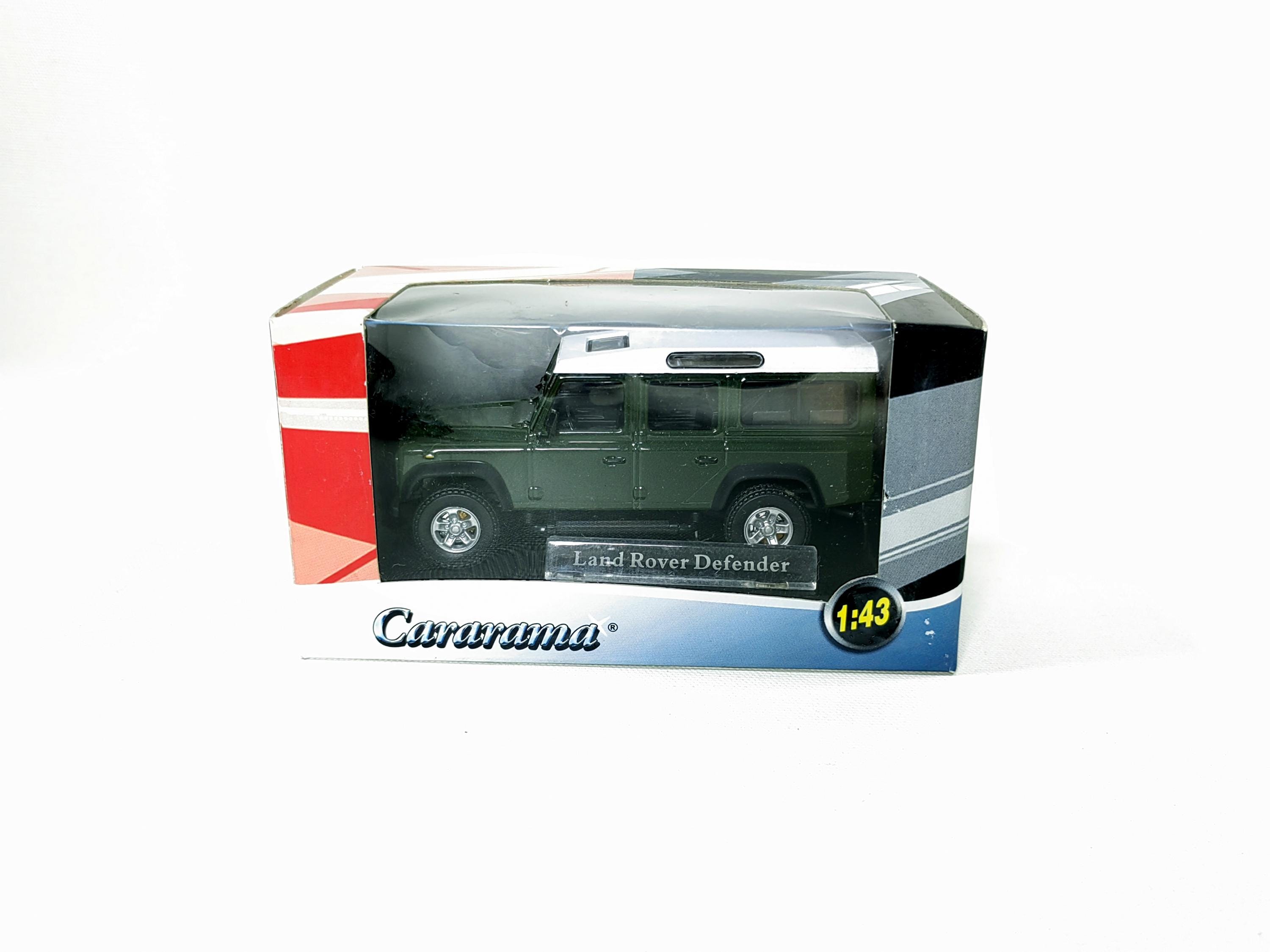 1:43 Land Rover Defender 110 Dark Green Diecast, Cararama White 1:43 Land Rover Defender 110 Dark Green Diecast, Cararama White