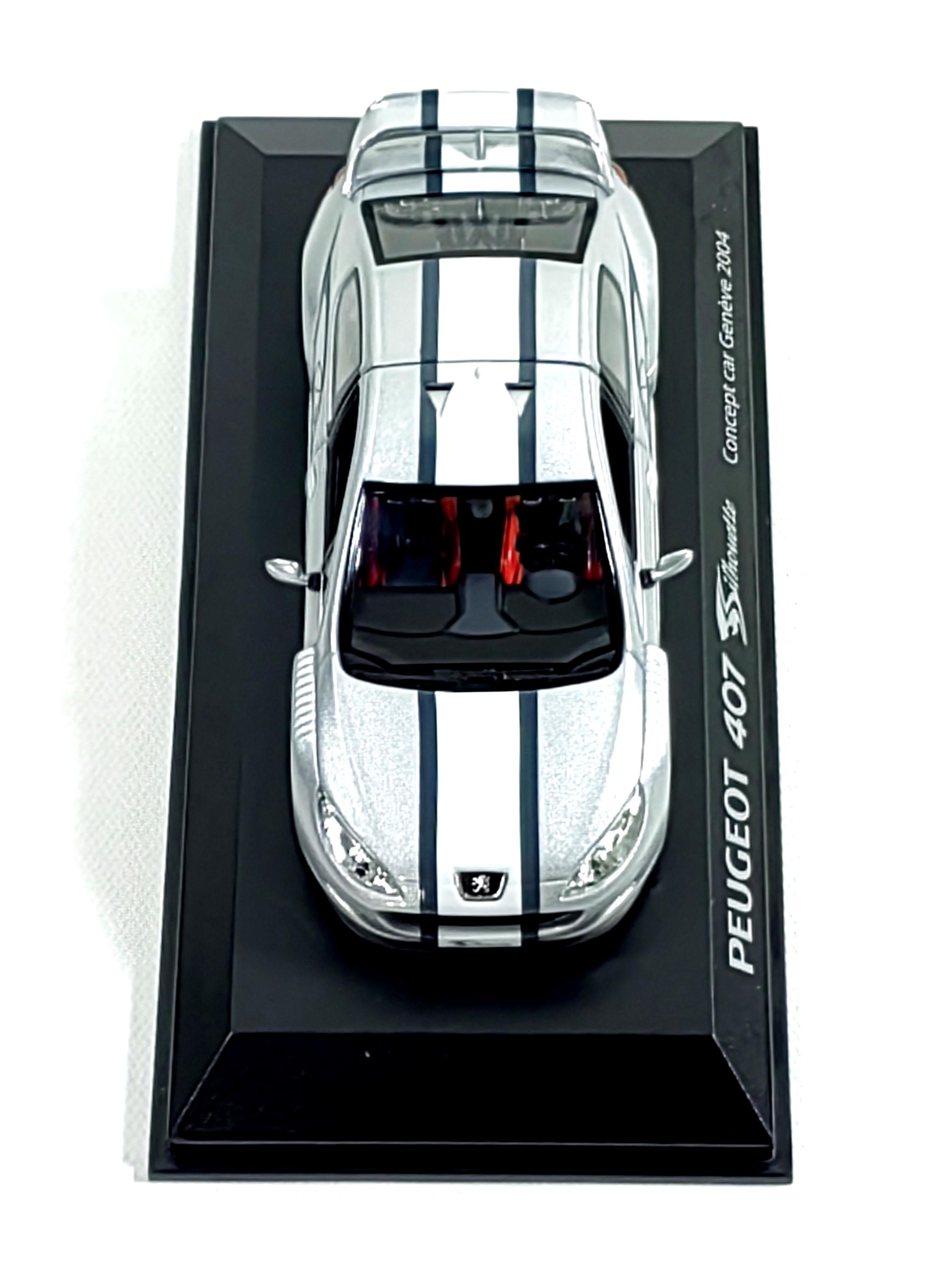 1:43 Peugeot 407 Silhouette Concept Geneva 2004 Silver Diecast