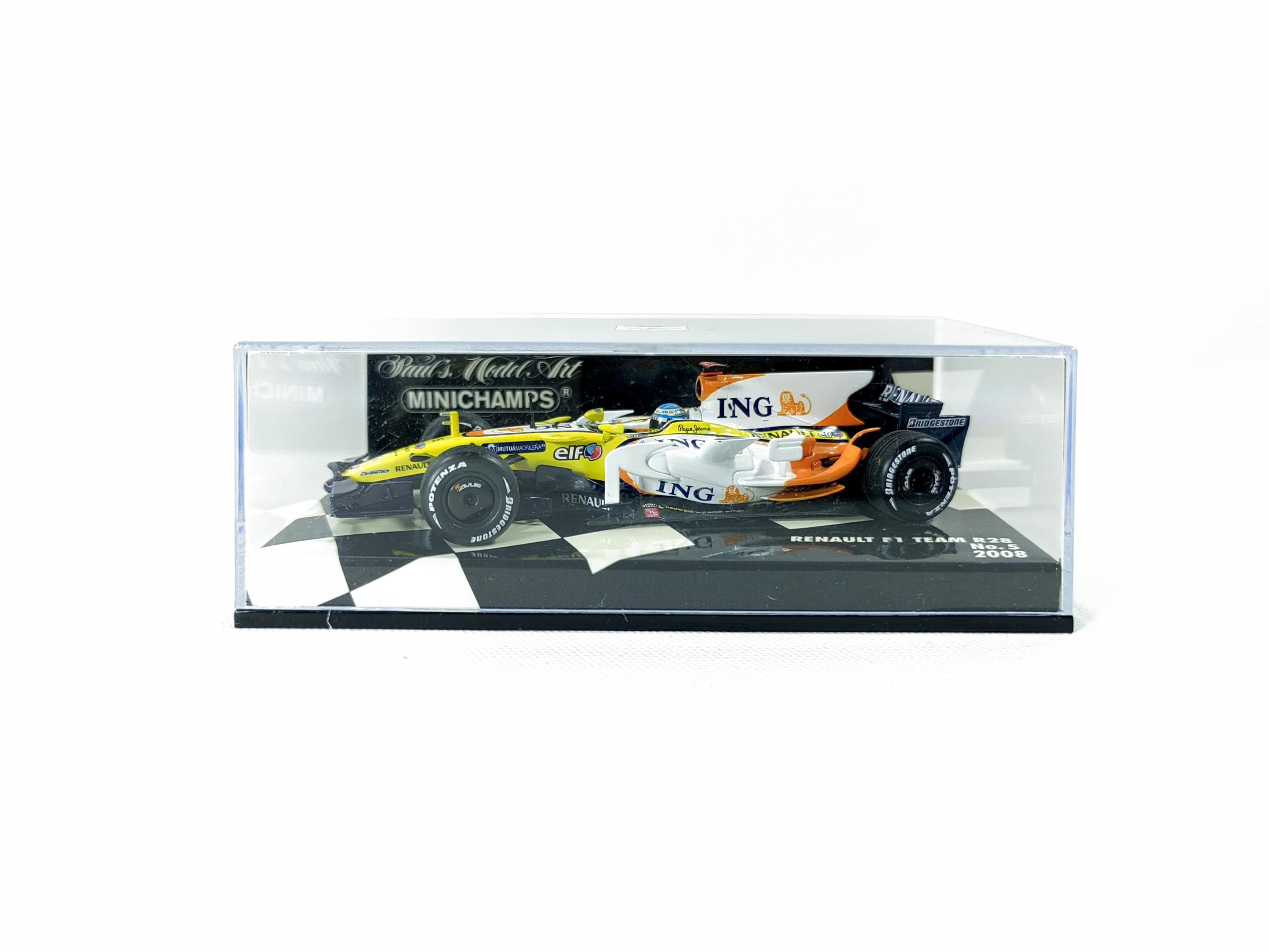 Rare Renault F1 R28 #5 F.alonso 2008 1:43 Minichamps #400 080005