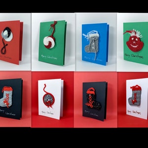 Cartões de felicitações de inverno feitos à mão - Cartões de Natal