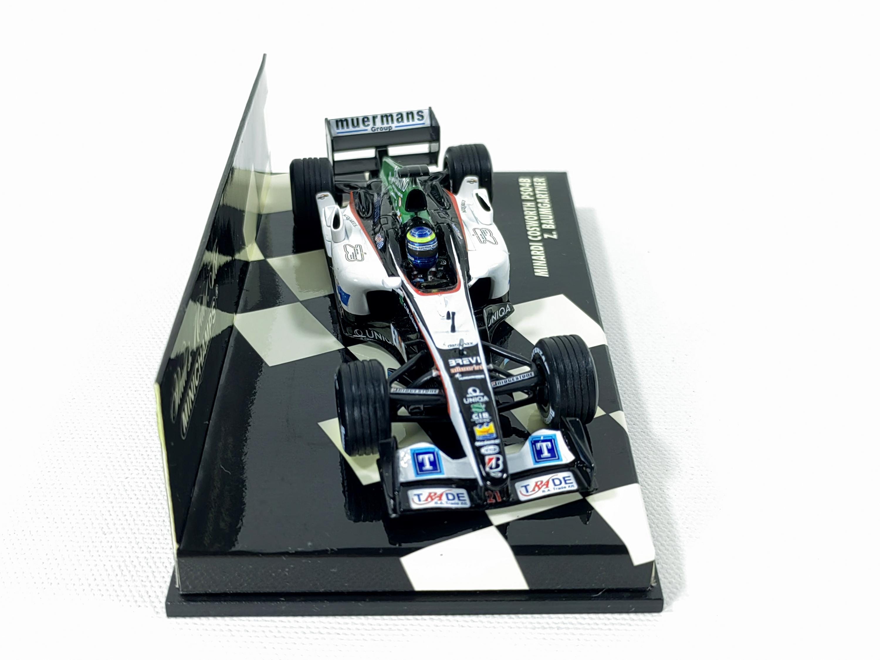 Miniature F1 Minardi PS04B Zsolt Baumgartner #21 2004 - Minichamps 1/43 - RARE