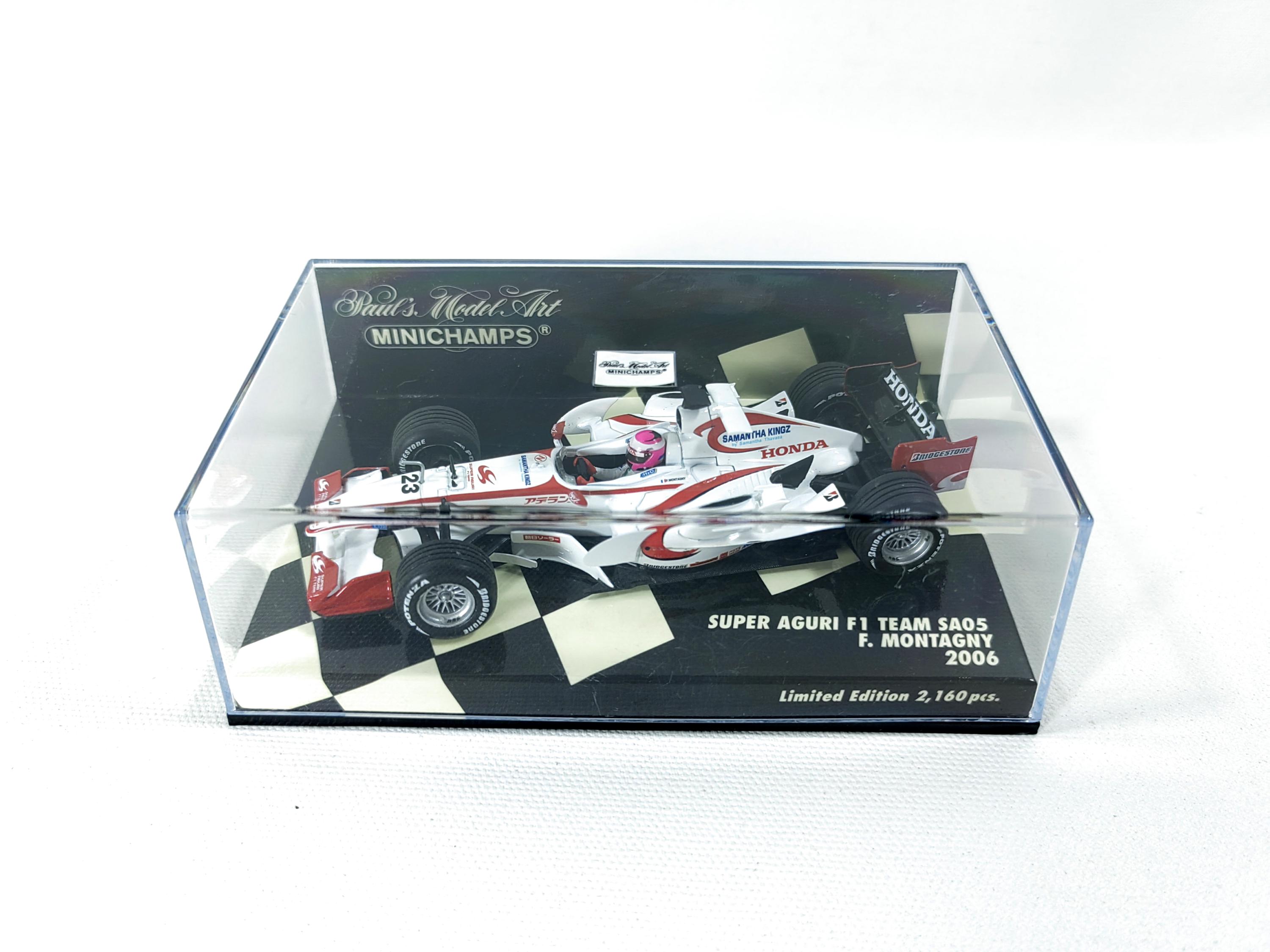 ミニカー SUPER AGURI F1 TEAM SA05 T. SATO 2006 Rare 1:43 Super Aguri F1 Team Honda SA05 2006 Franck Montagny No23
