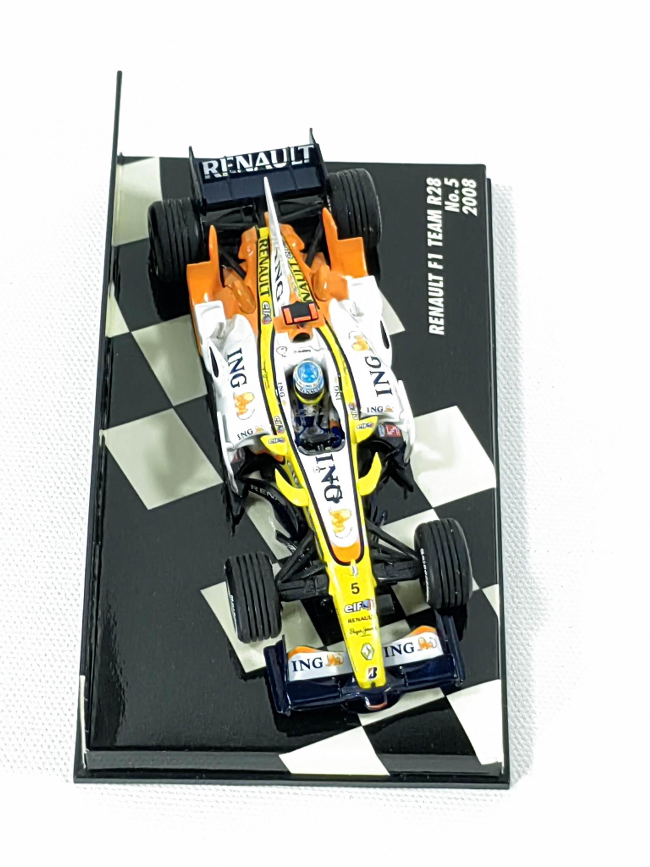 Rare Renault F1 R28 #5 F.alonso 2008 1:43 Minichamps #400 080005