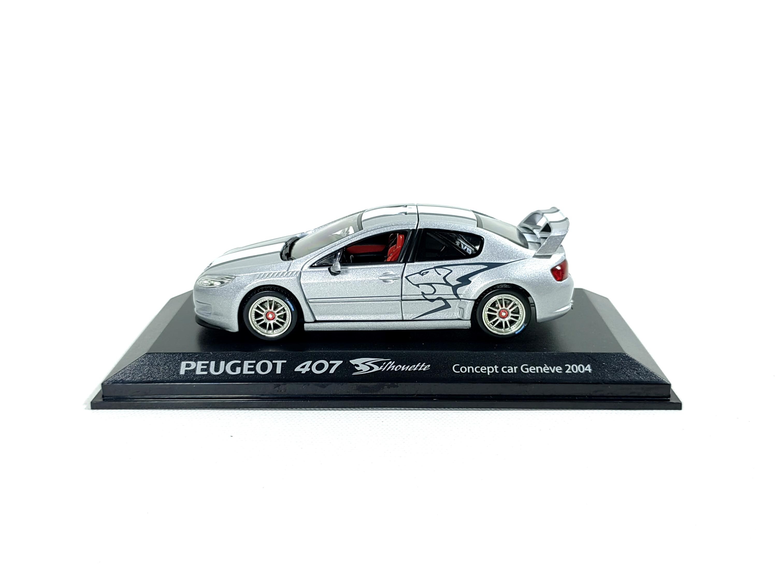 1:43 Peugeot 407 Silhouette Concept Geneva 2004 Silver Diecast