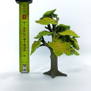 Vintage Bullyland Miniature Tree Set of 2 Handpainted Oak - Maple Scenery Models Made in Germany Eiche & Ahorn image 9