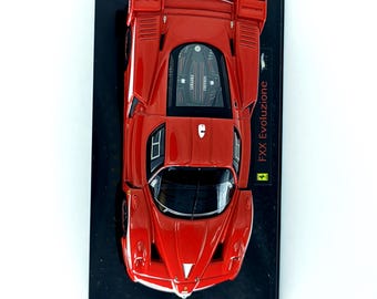 1:43 Ferrari FXX Evoluzione Rosso Corsa Diecast, Hot Wheels Elite